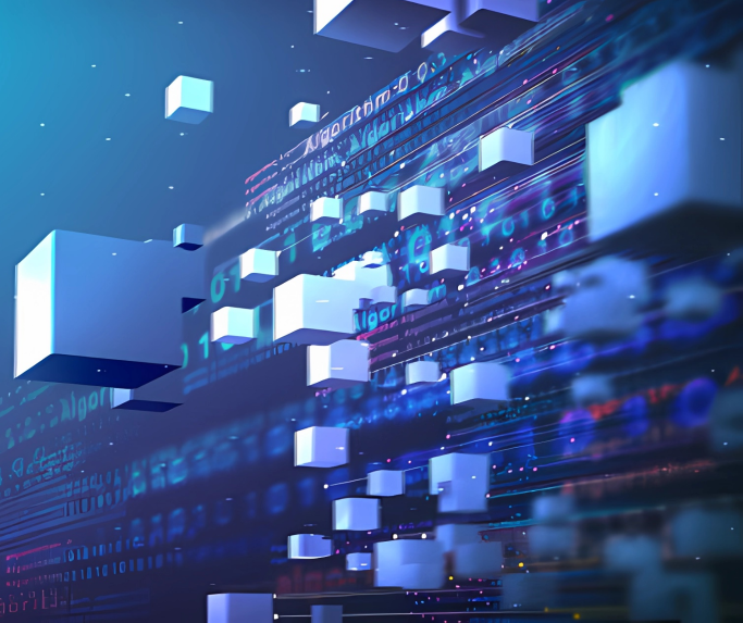 Digital background with technological elements